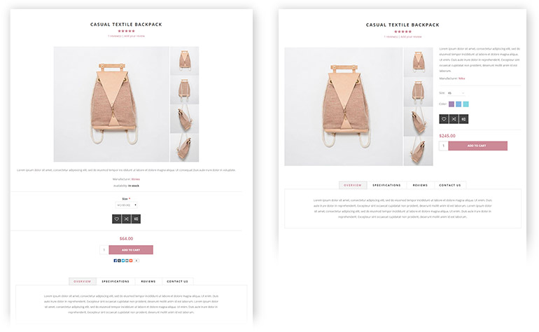 Product Page Layouts